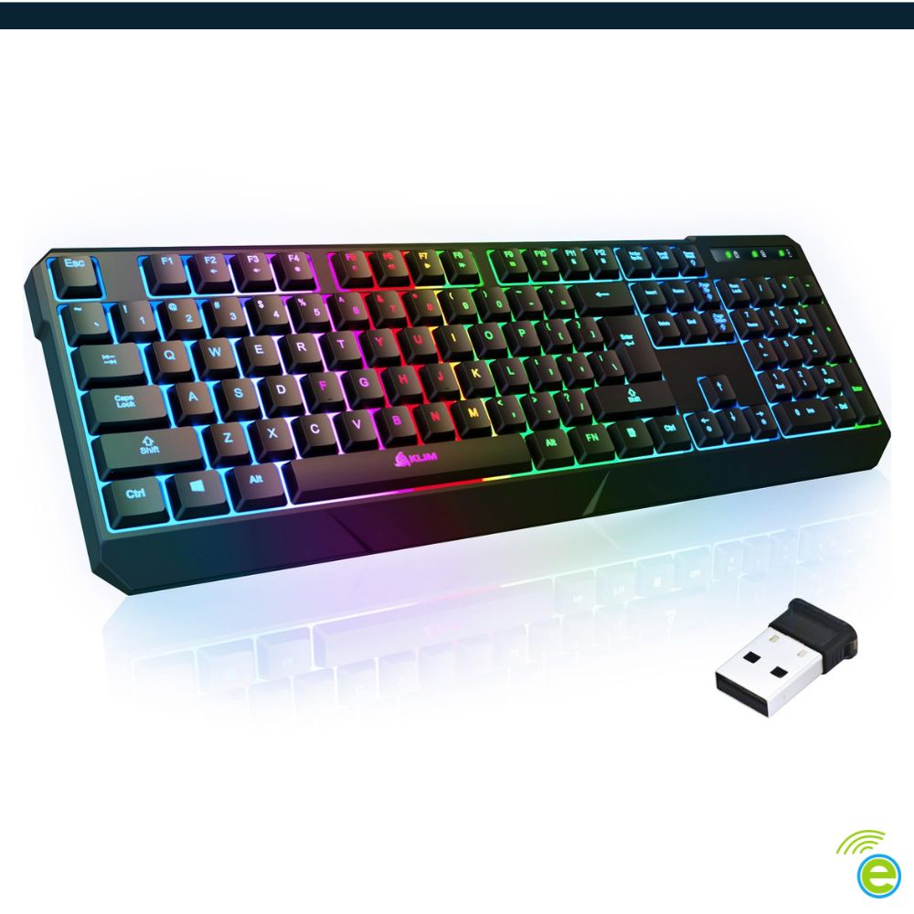 Teclado Inalámbrico Gamer RGB Retroiluminado