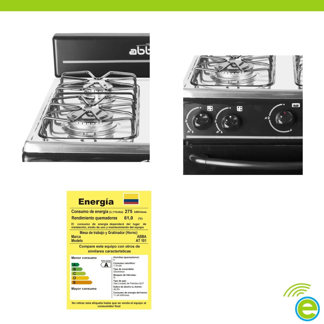 Estufa de Piso 51 cm con Horno Negro – Gas Natural - Image 2