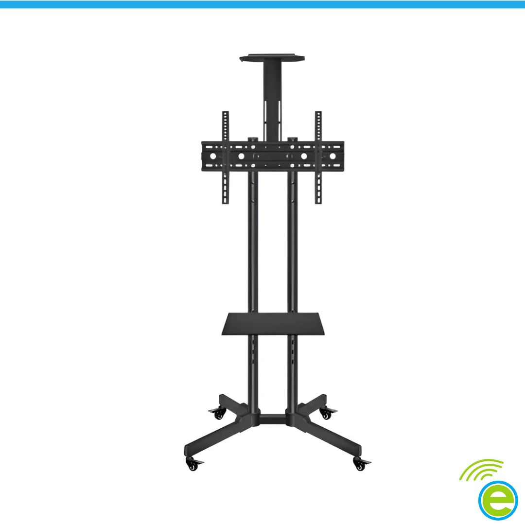 Soporte De Tv Con Pedestal Para Videoconferencias Rodízio 37 Negro