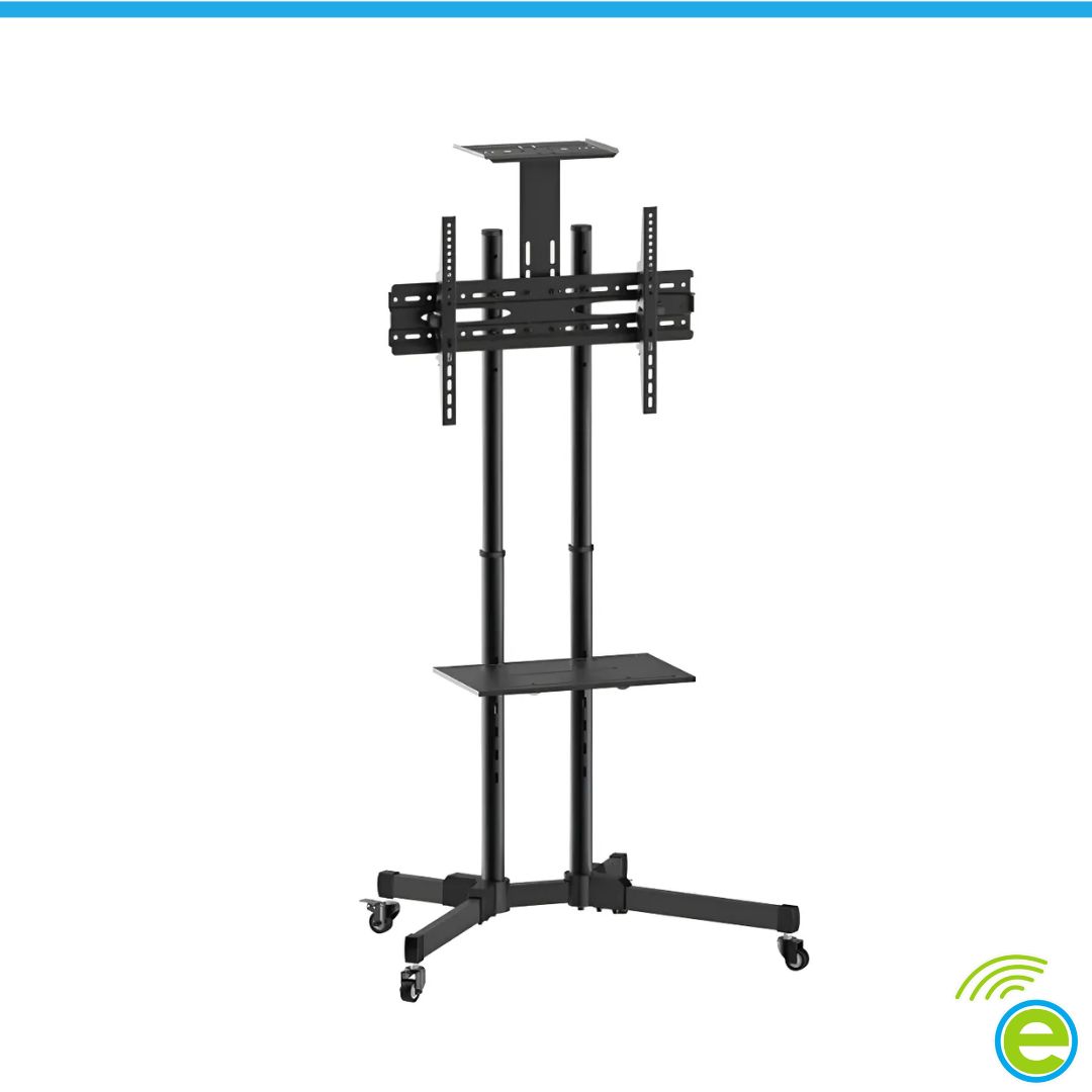 Soporte De Tv Con Pedestal Para Videoconferencias Rodízio 37 Negro - Image 3