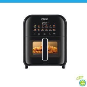 Freidora de Aire Easy Fry Turbo 6 Litros IMUSA – Tecnología Infra-Heat Negra
