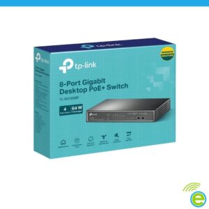 Tp-Link - Switch escritorio Gigabit de 8 Puertos Con poe+ de 4 Puertos TL-SG1008P V7