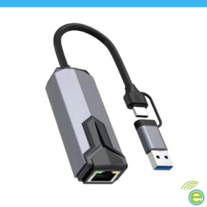 Adaptador USB 3.0 & Type-C a Puerto Ethernet 2.5G